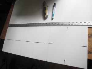 Measuring up - 3 squares - each with side of 250mm