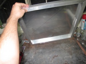 Square Tube riveted to the plate