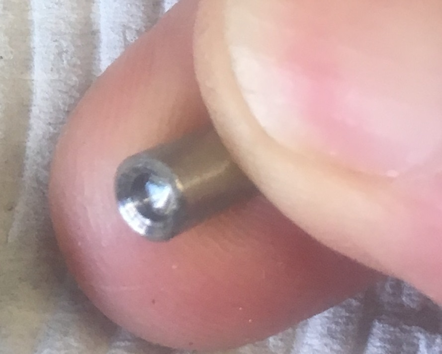 3mm deep hole drilled with 2.5mm drill bit.